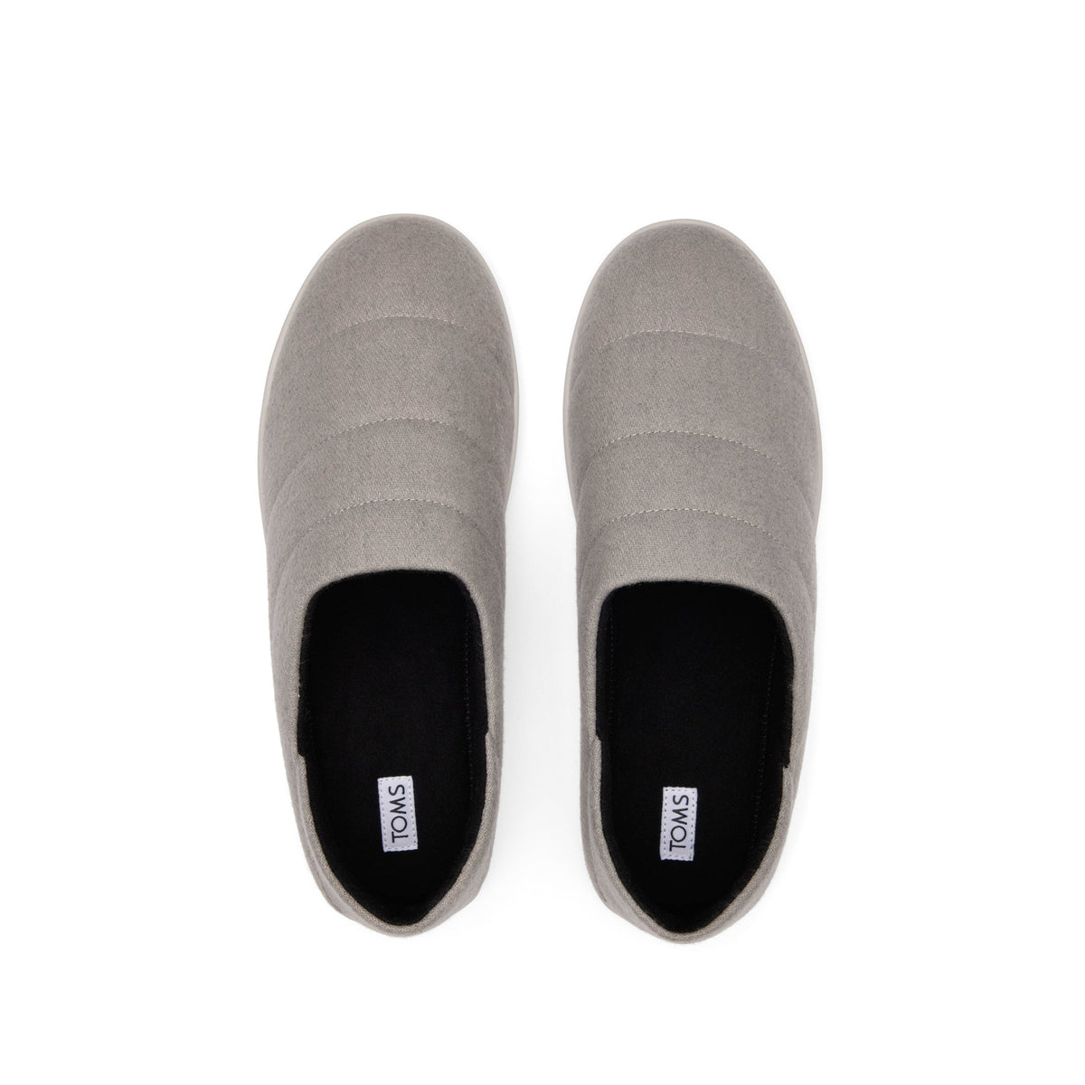 Ezra Grey Faux Fleece Convertible Slipper Top View