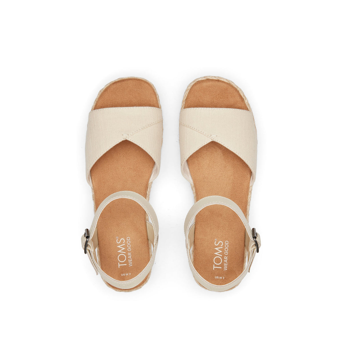 Abby Natural Flatform Espadrille Sandal Top View