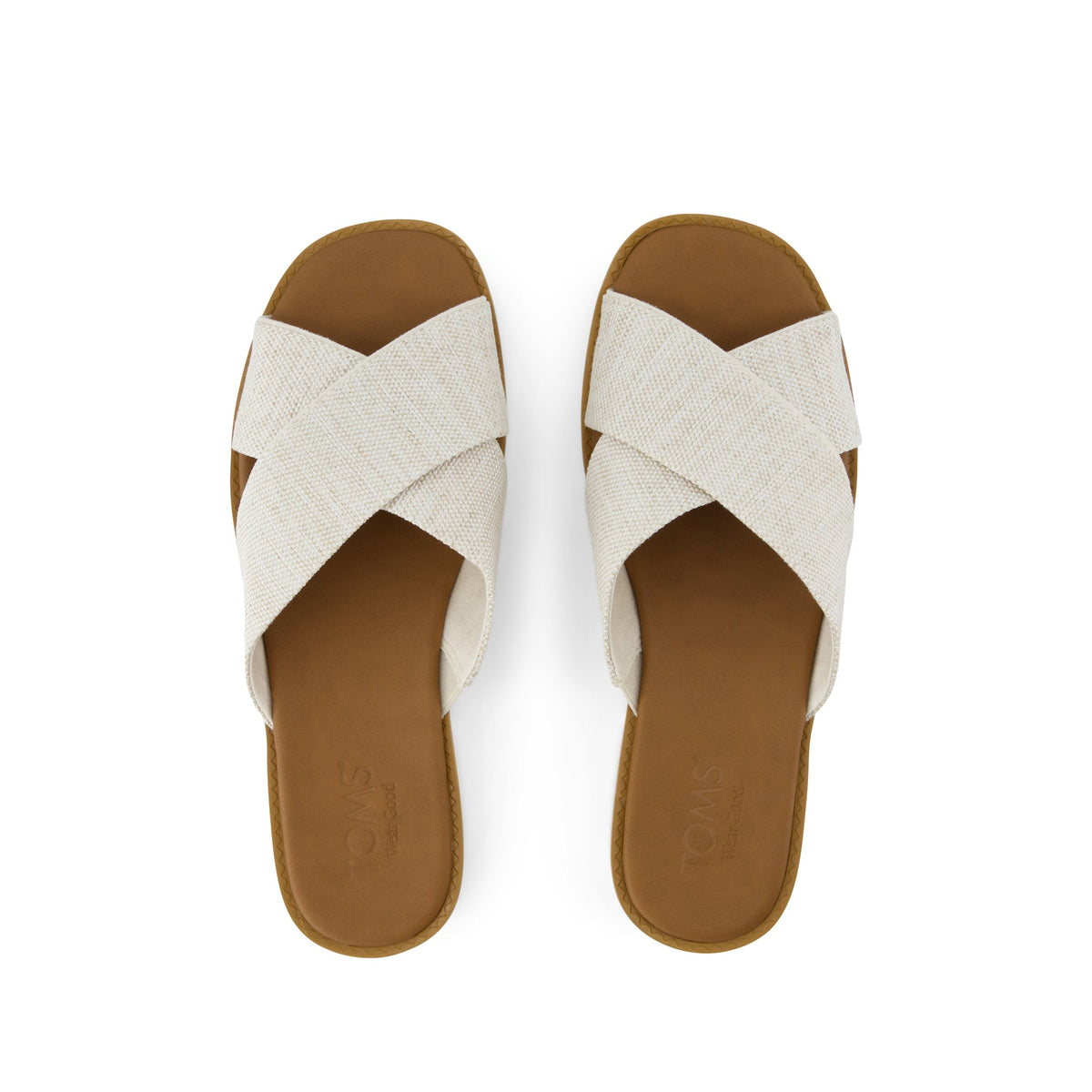 Mae Crossover Slide Sandal - Natural Yarn Dye Top View