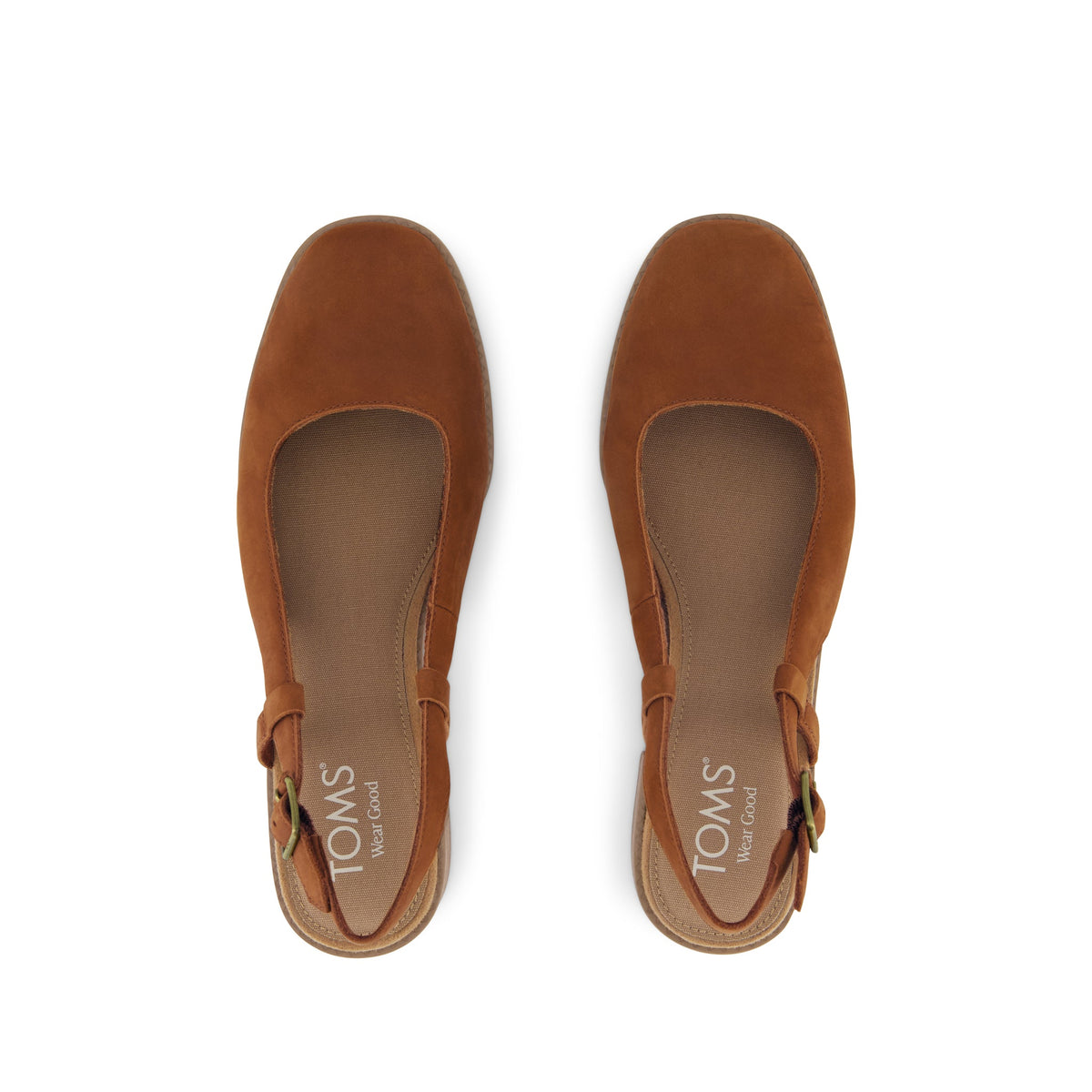 Womens Jaclyn Slingback Heel Amber Brown Nubuck Leather