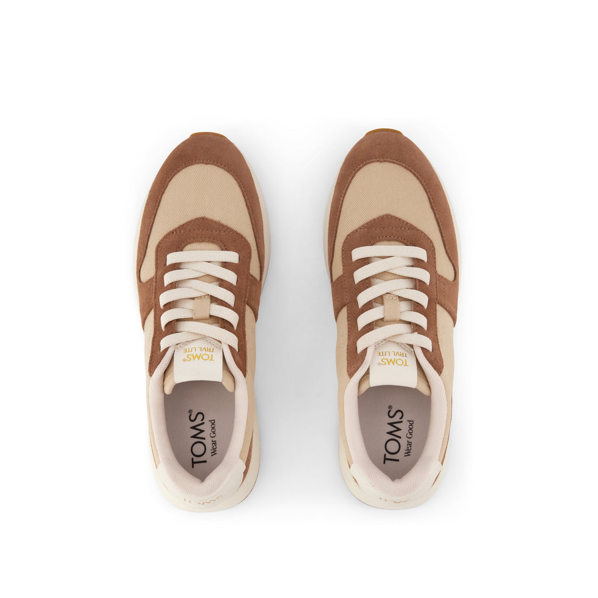 TRVL LITE Retro Runner Sneaker - Water Repellent Brown Sugar Top View