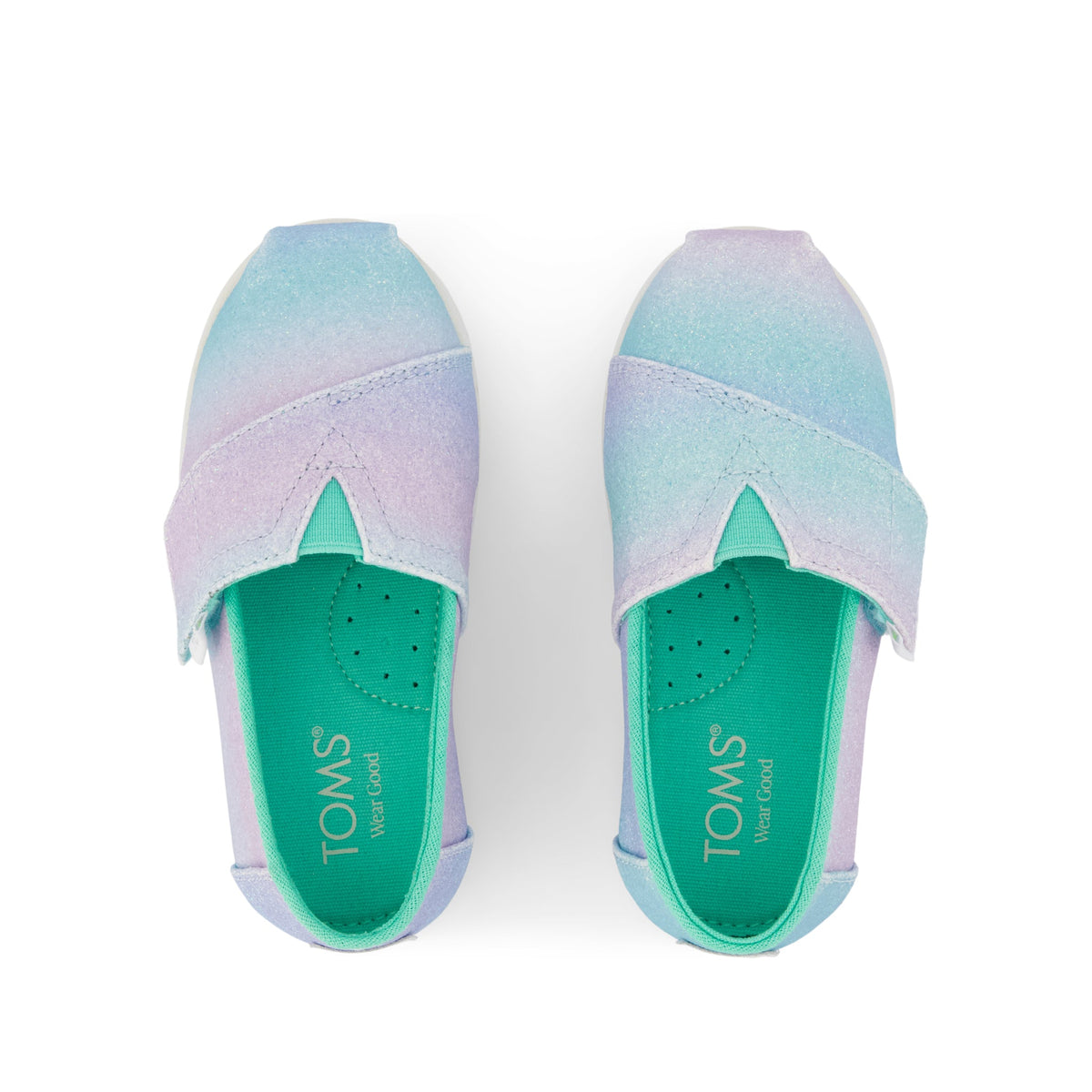 Alpargata Classic Toddler Shoe - Ombre Glitter Top View