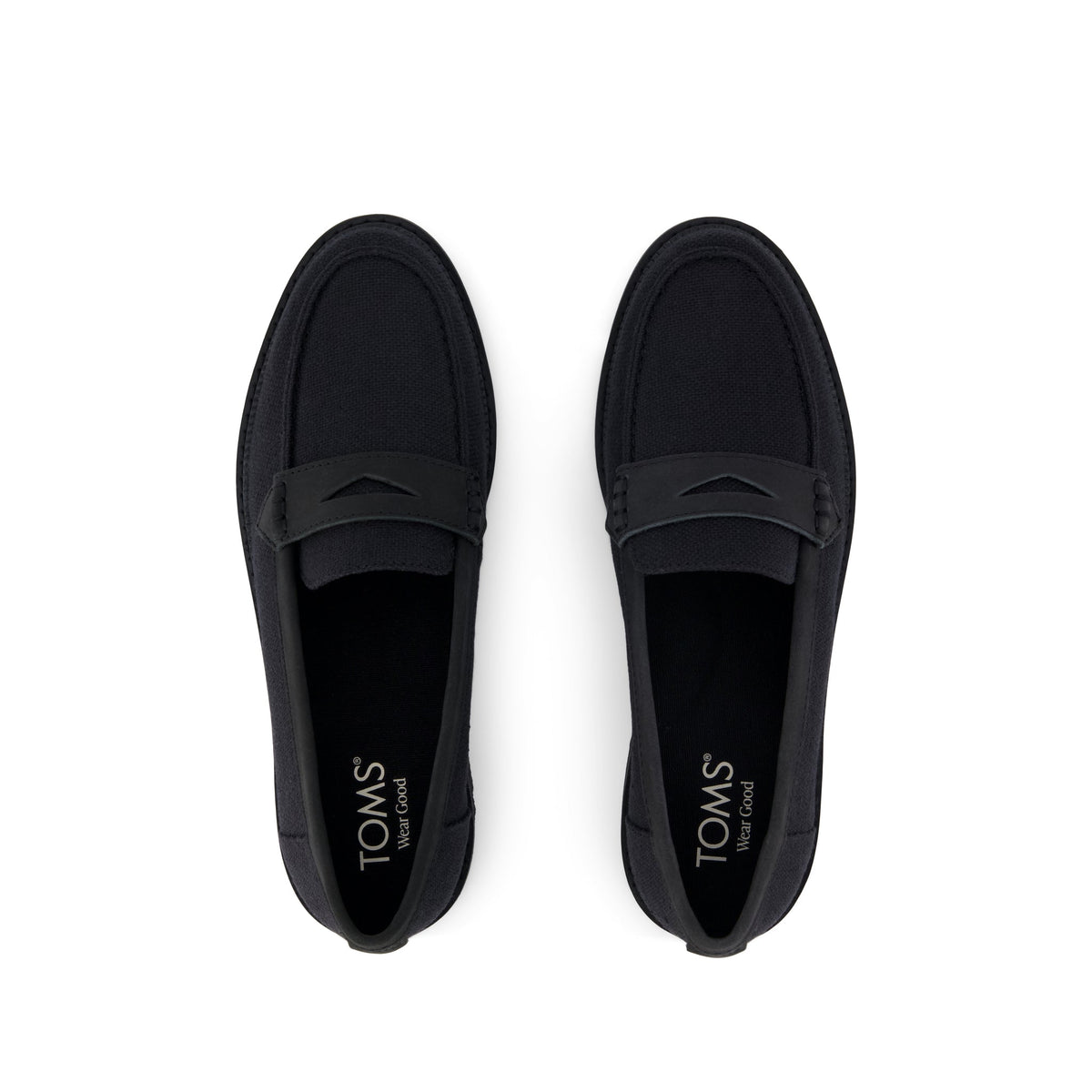 Marie Loafer - Black Textile Top View