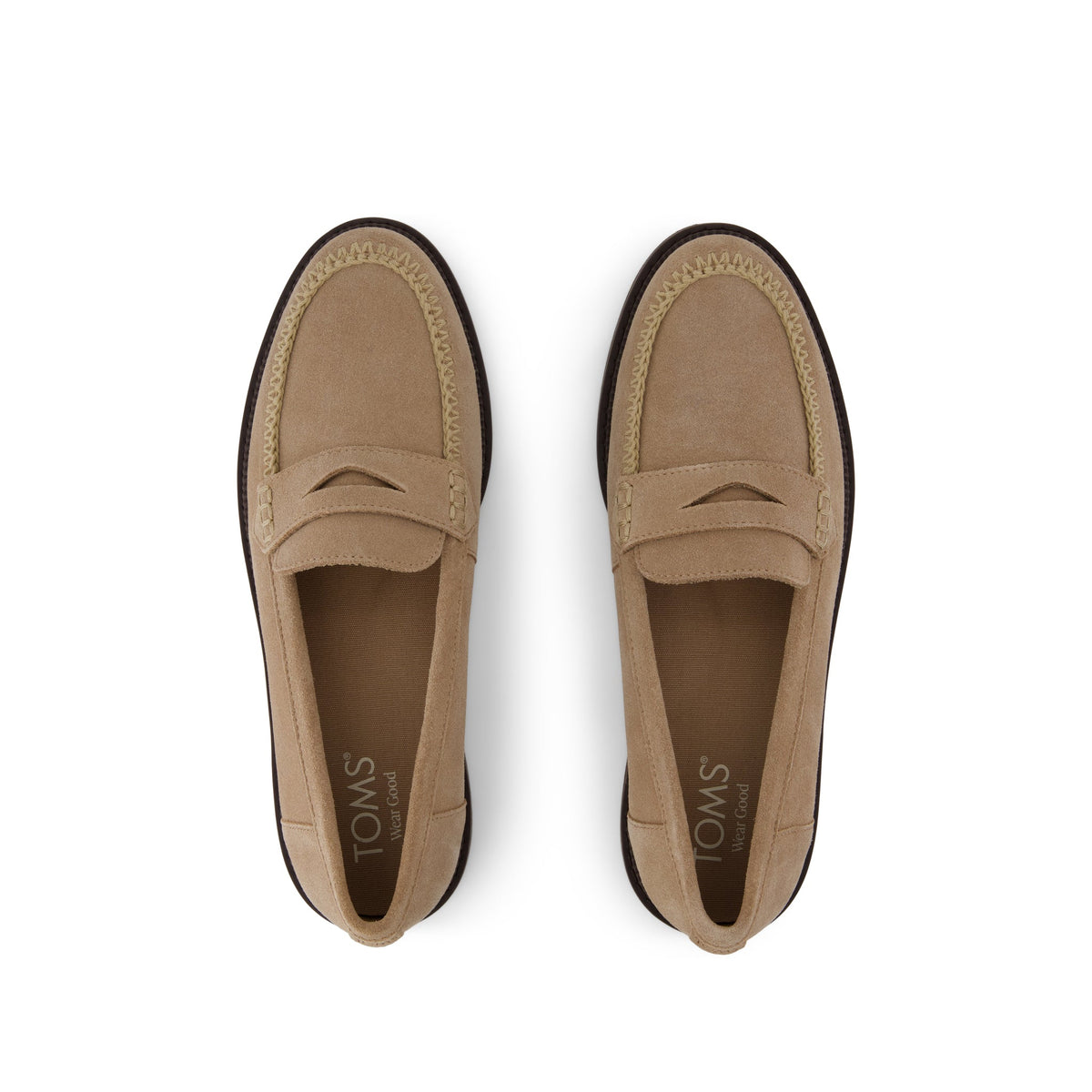 Marie Loafer - Taupe Suede Top View