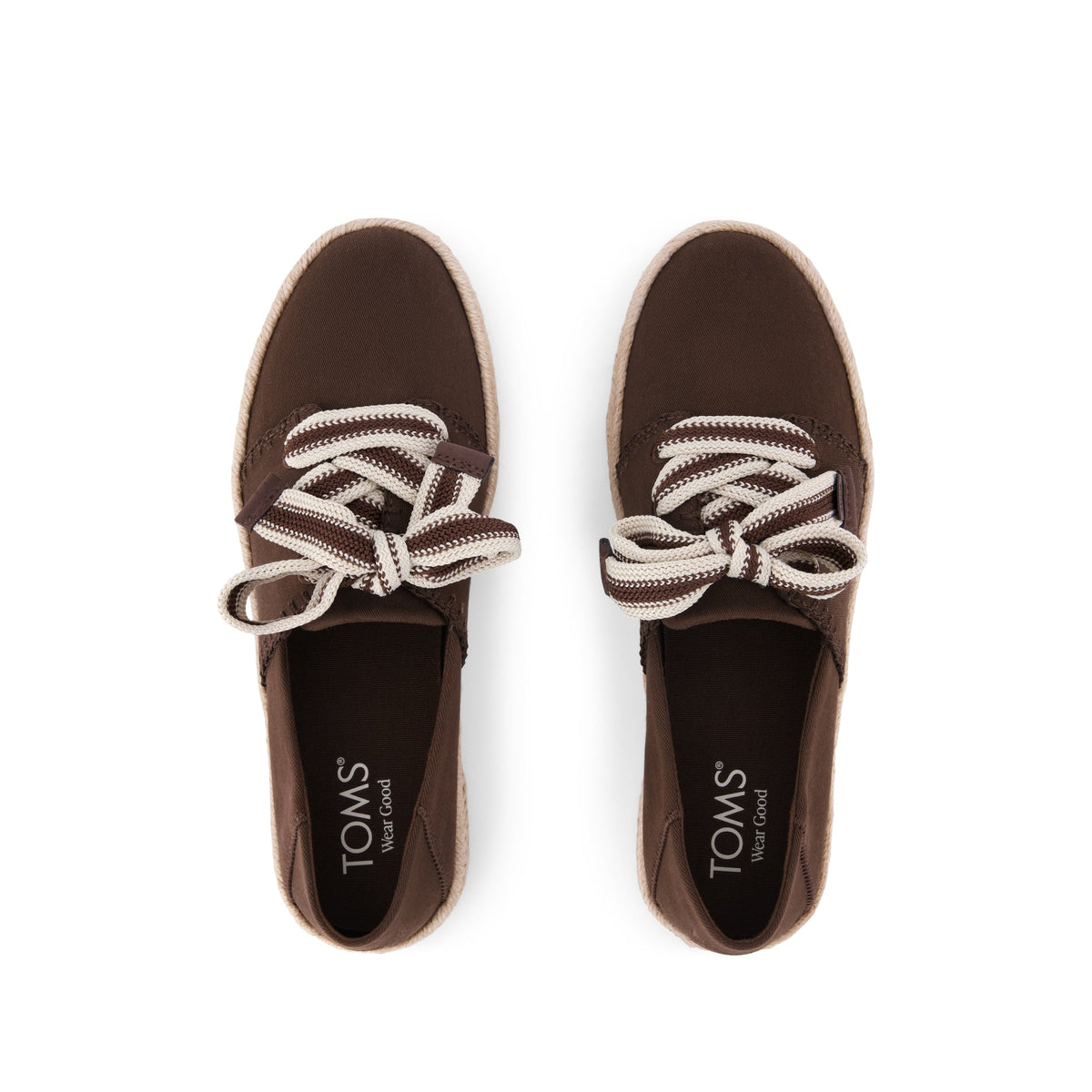 Carolina Lace-Up Espadrille - Hot Cocoa Deco Stitch Top View