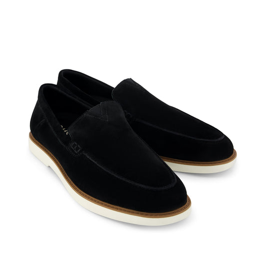 Mens Marcos Loafer Black Suede