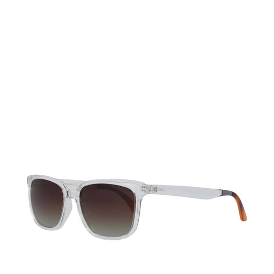 Briar Traveler Sunglasses - Clear-Brown Side Angle View