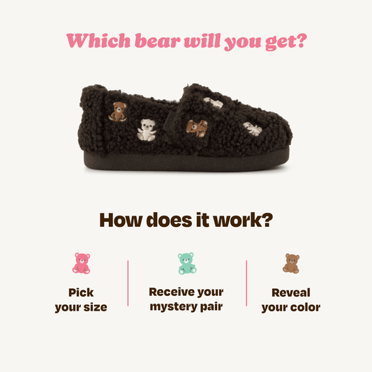 Mystery Bag Faux Shearling Teddy Bear Alpargata Classic Toddler Shoe