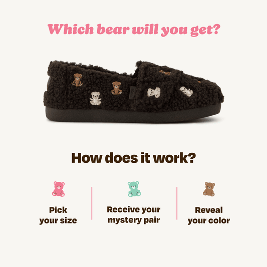 Mystery Bag Faux Shearling Teddy Bear Alpargata Classic Kids Shoe