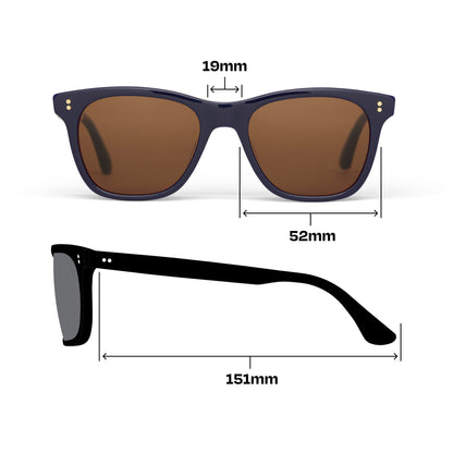 Fitzpatrick Navy Handcrafted Sunglasses