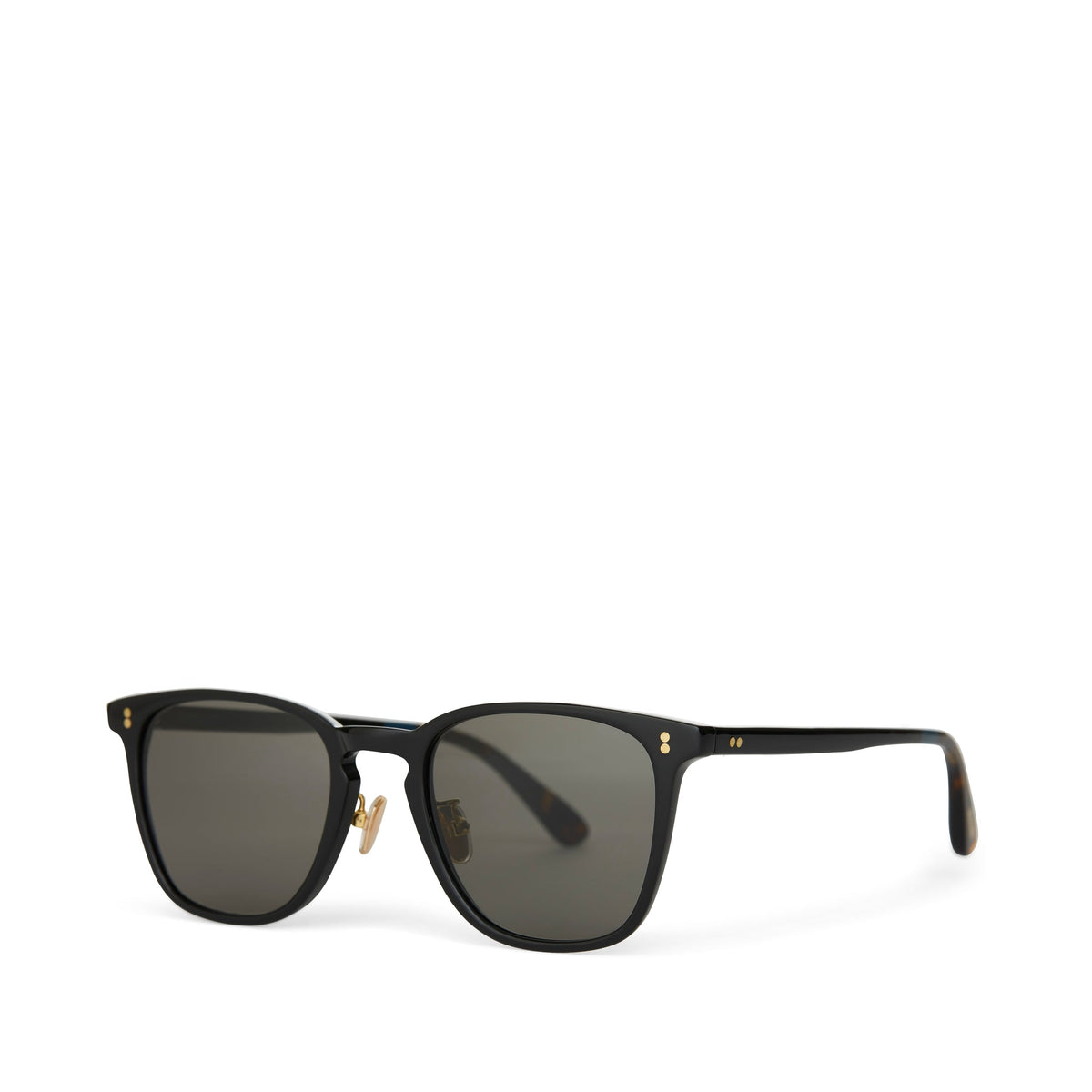 Emerson Black Handcrafted Sunglasses Side Angle View