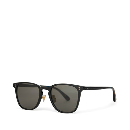 Emerson Black Handcrafted Sunglasses Side Angle View