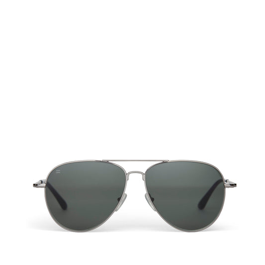 Hudson Gunmetal Handcrafted Sunglasses Front View