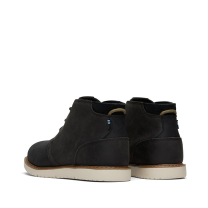 Navi Black Water Resistant Boot Back View