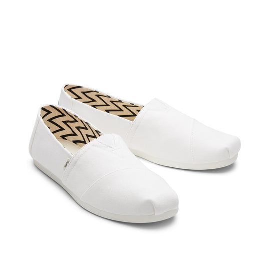 Alpargata White Recycled Cotton Canvas Front View