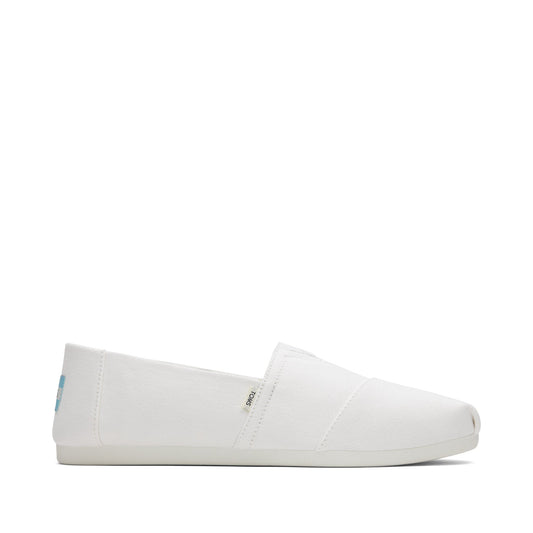 Alpargata White Recycled Cotton Canvas Side View