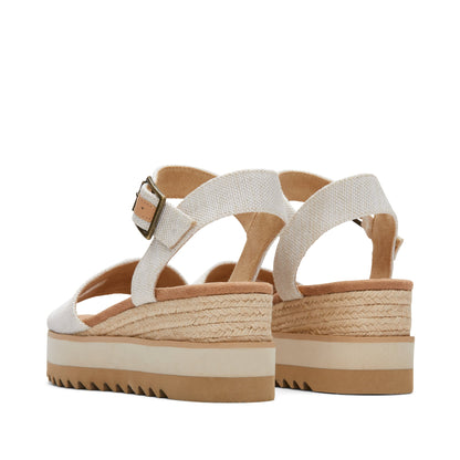 Diana Natural Wedge Sandal Back View
