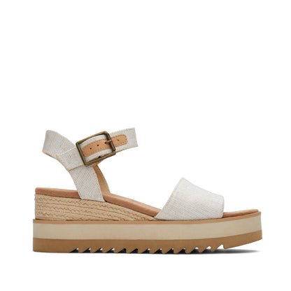Diana Natural Wedge Sandal Side View