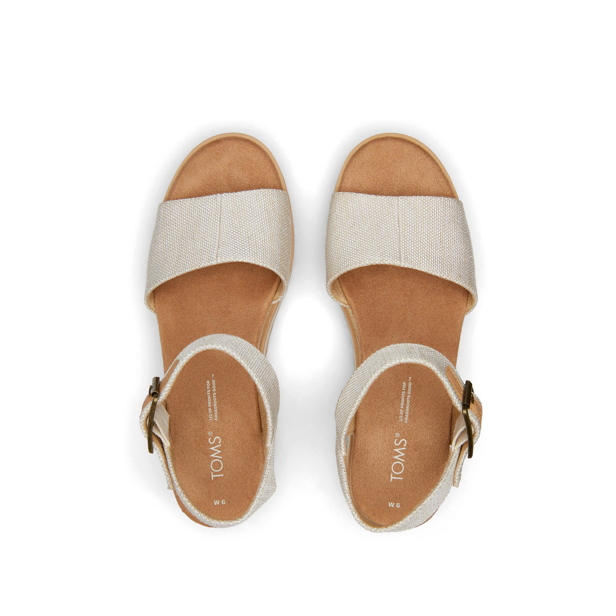 Diana Natural Wedge Sandal Top View