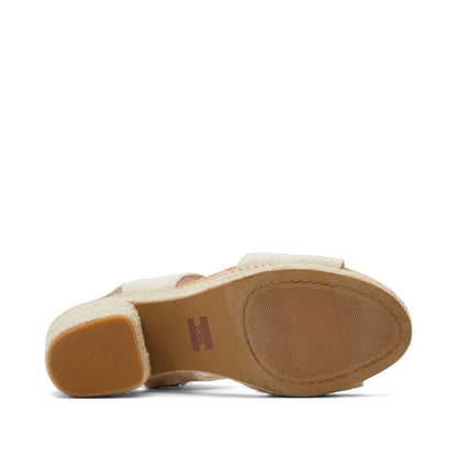 Majorca Rope Natural Platform Sandal Bottom Sole View