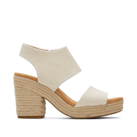 Majorca Rope Natural Platform Sandal Side View