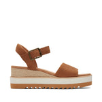 Diana Tan Leather Wedge Sandal Side View