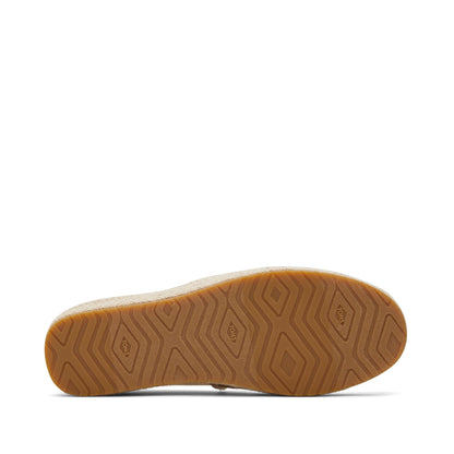 Valencia White Canvas Platform Espadrille Bottom Sole View