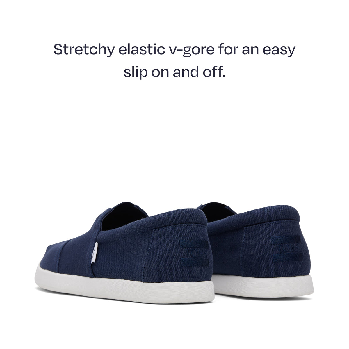alp fwd back heel shot - stretchy elastic v gore for an easy slip on and off