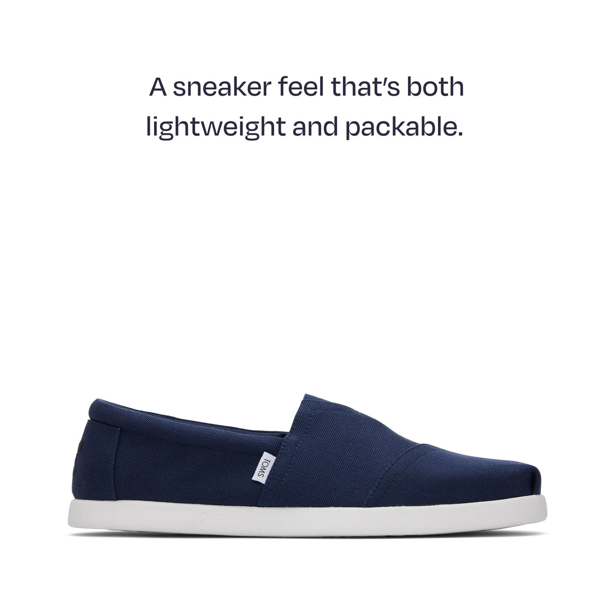 alp fwd side shot - a sneaker feel that's both lightweight and packable