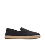 Santiago Loafer - Black Recycled Cotton Canvas Side View