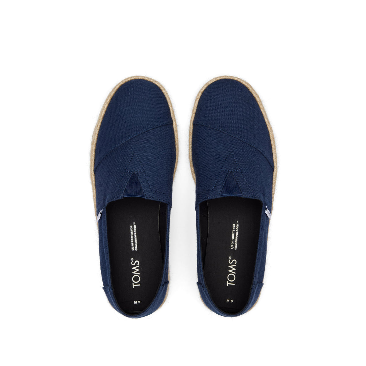 Alpargata Navy Recycled Cotton Rope 2.0 Espadrille Top View