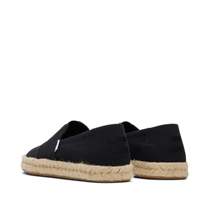 Alpargata Black Recycled Cotton Rope 2.0 Espadrille Back View