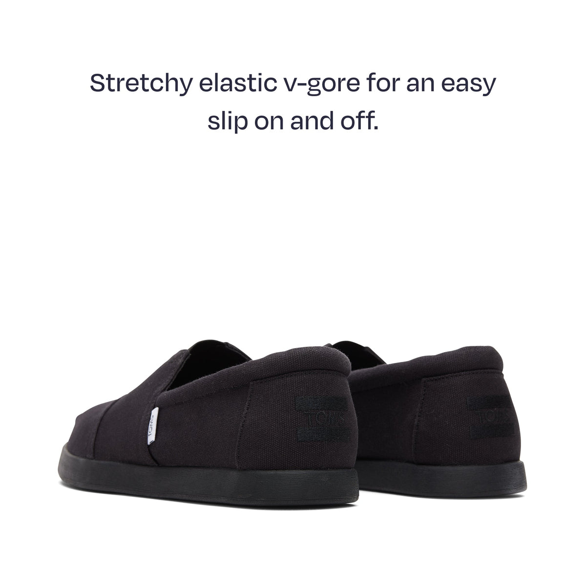 alp fwd back heel shot - stretchy elastic v gore for an easy slip on and off