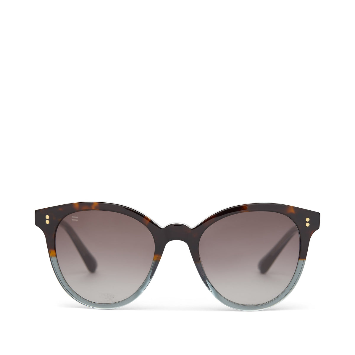 Aaryn Tortoise Ocean Grey Fade Handcrafted Sunglasses Front View