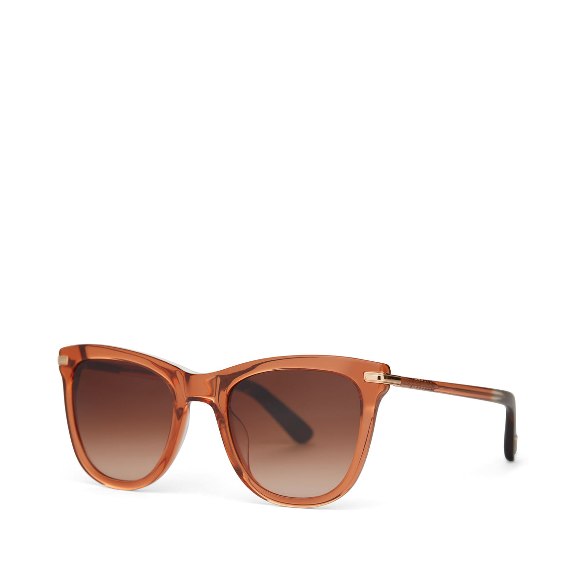 Victoria Terracotta Crystal Handcrafted Sunglasses Side Angle View
