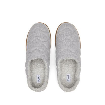 Ezra Grey Quilted Convertible Slipper Top View