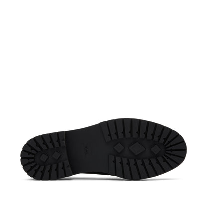Cara Black Leather Loafer Bottom Sole View