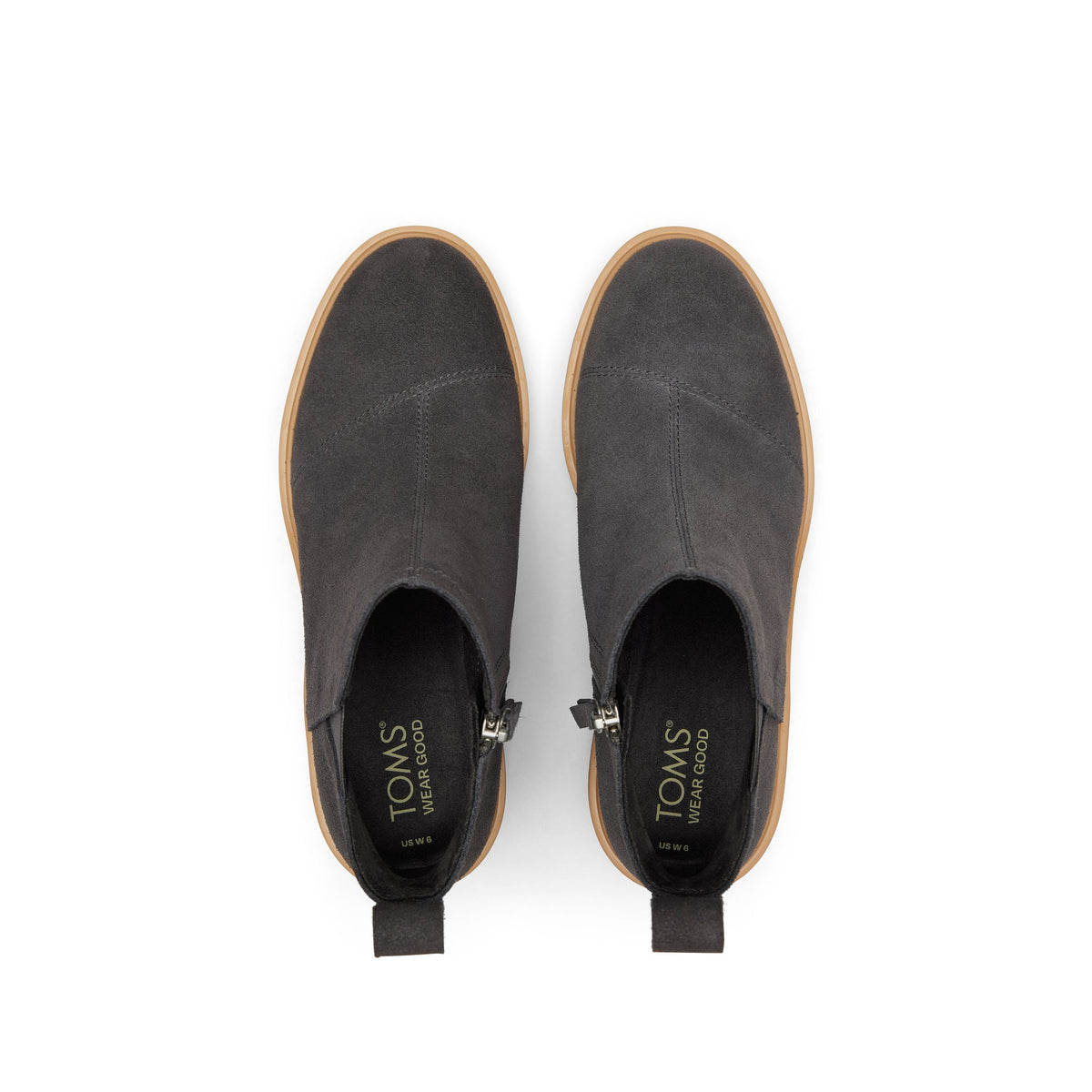 Maude Forged Iron Suede Wedge Boot Top View
