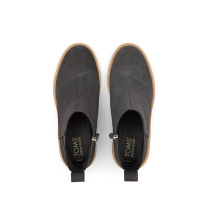 Maude Forged Iron Suede Wedge Boot Top View