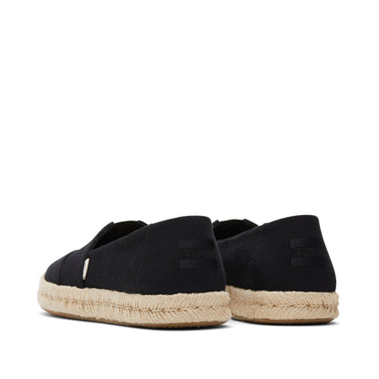 Alpargata Rope 2.0 Black Recycled Cotton Espadrille Back View