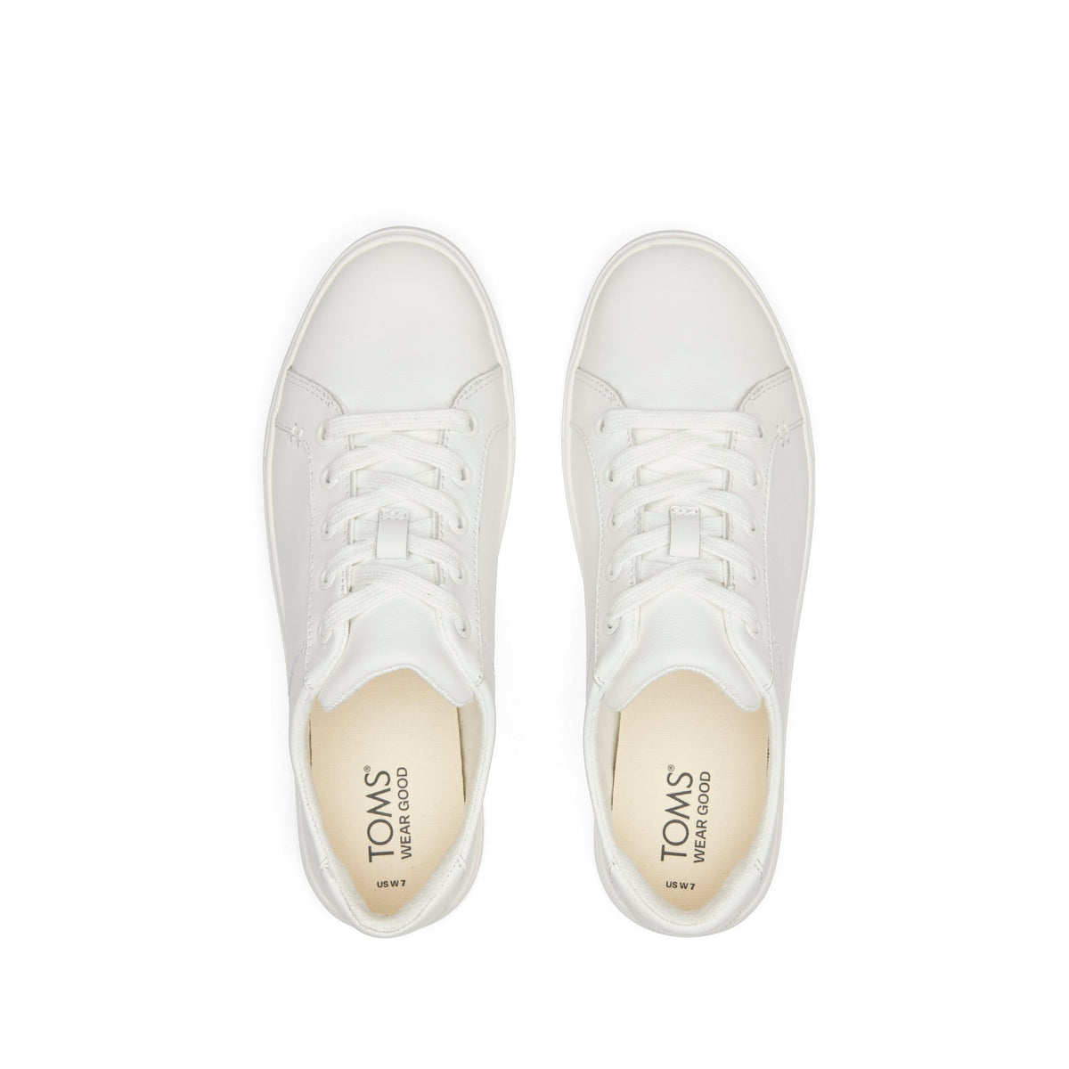 Kameron White Leather Sneaker Top View