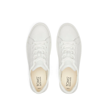 Kameron White Leather Sneaker Top View