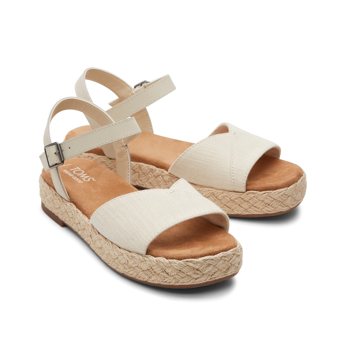 Abby Natural Flatform Espadrille Sandal Front View