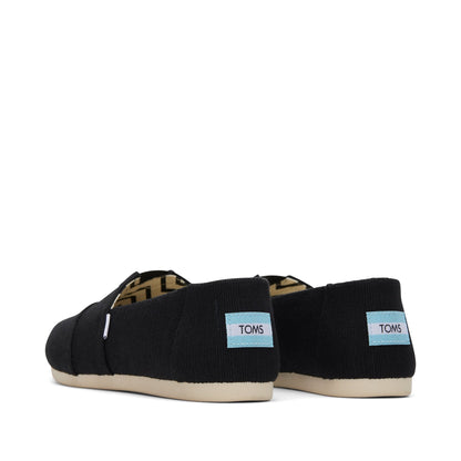 Alpargata Black Heritage Canvas Back View