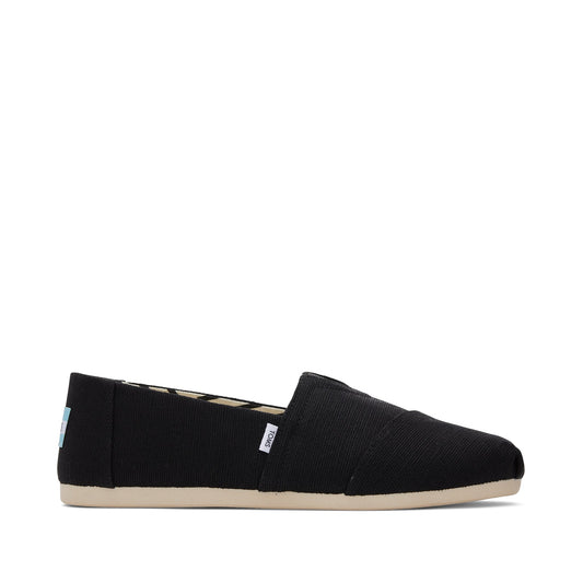 Alpargata Black Heritage Canvas Side View