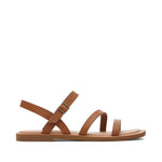 Kira Tan Leather Strappy Sandal Side View
