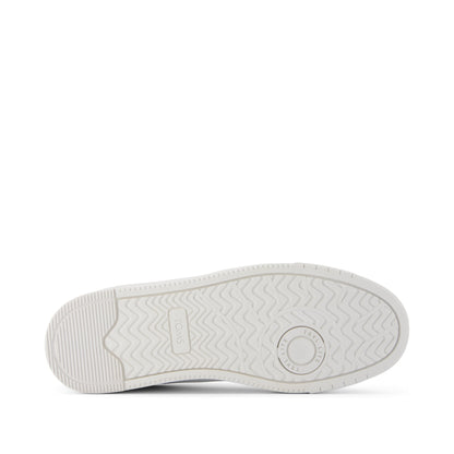 TRVL LITE Court White and Black Leather Sneaker Bottom Sole View