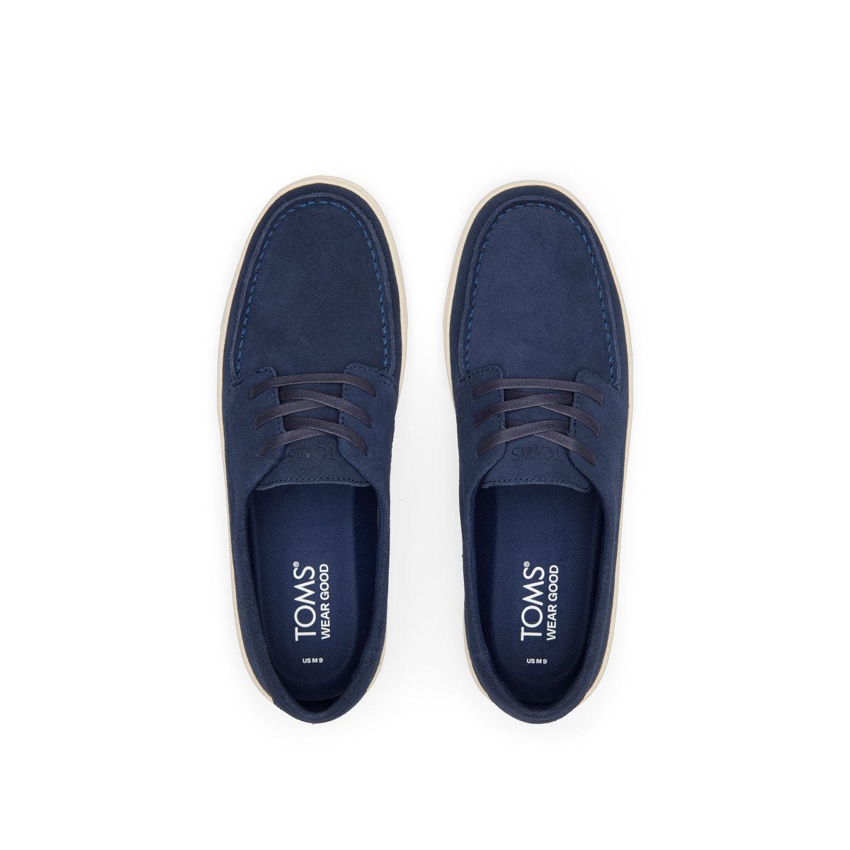 TRVL LITE London Navy Suede Loafer Top View