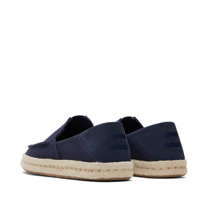 Alonso Navy Heritage Canvas Rope Loafer Back View