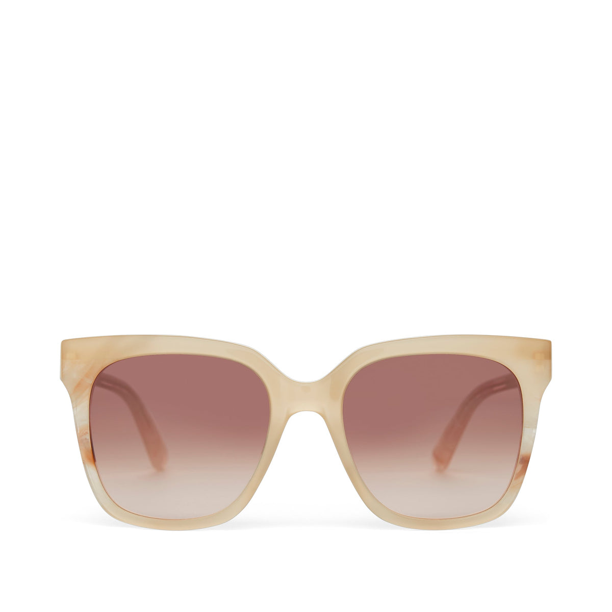 Natasha Oatmilk Latte Handcrafted Sunglasses Front View
